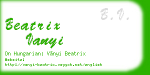 beatrix vanyi business card