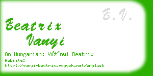 beatrix vanyi business card